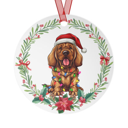 Bloodhound Dog in Lights Ornament