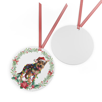 German Shepherd Dog in Lights Ornament