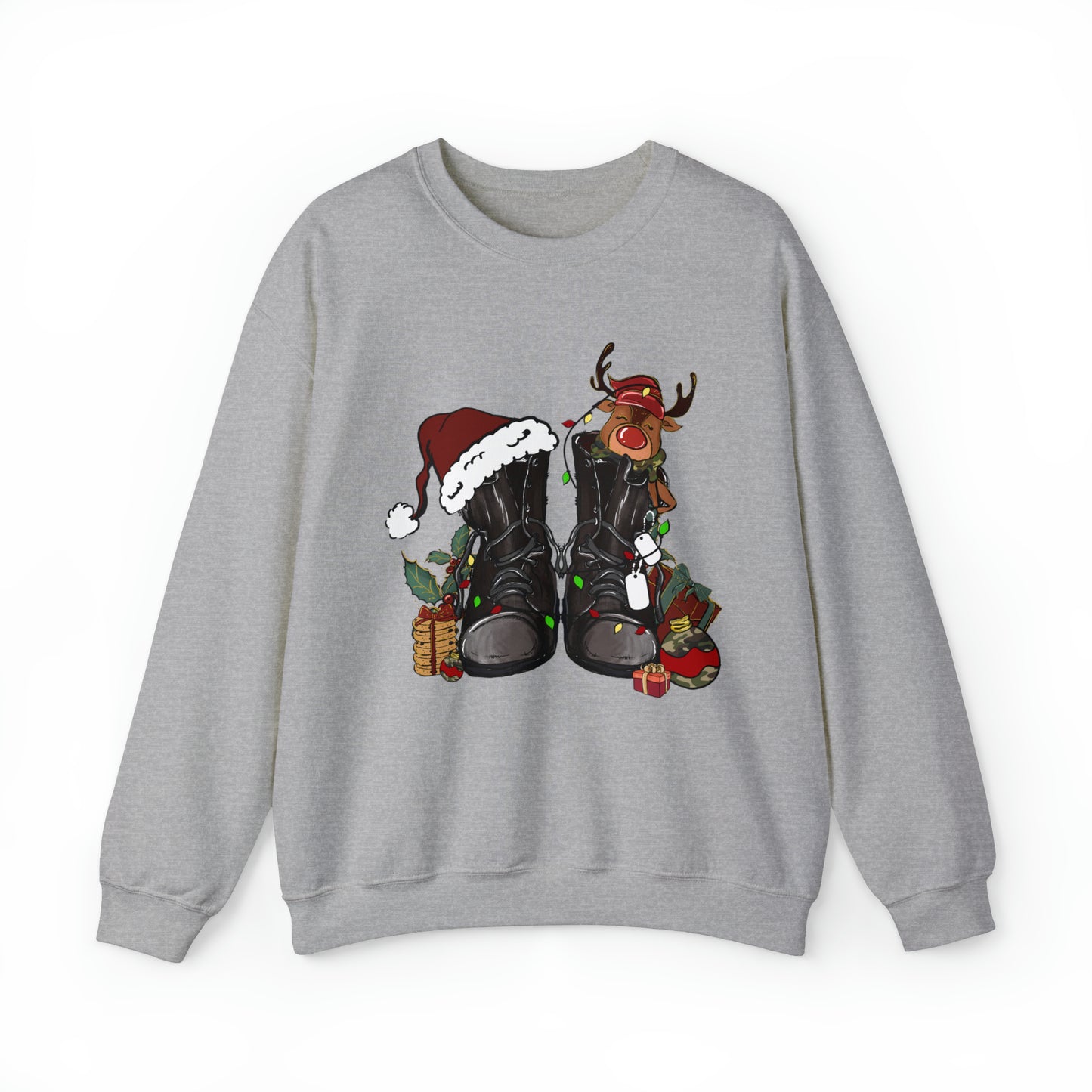 Military Boots Christmas Sweatshirt