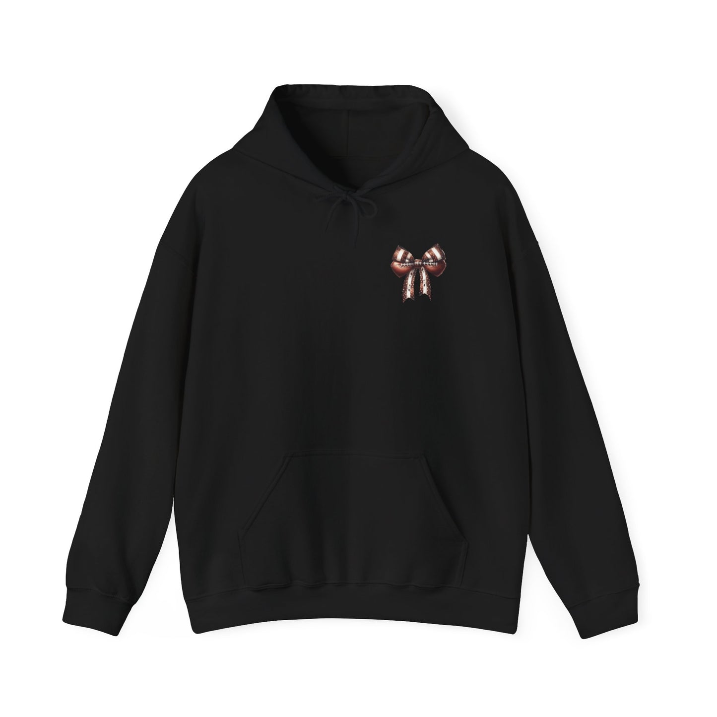 Football Game Day Hoodie Mom Dad Parent Football Lover Coquette BowsPullover