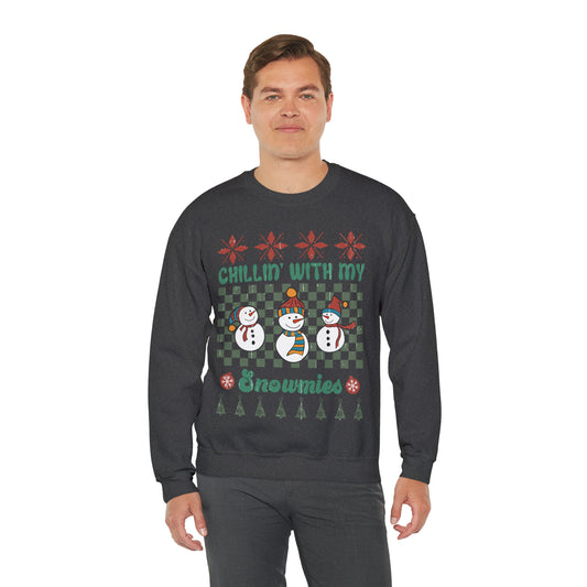 Chillin' With My Snowmies Snowmen Ugly Sweater  Sweatshirt