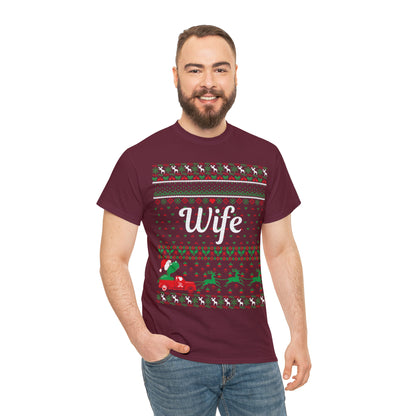 Wife Christmas Ugly Sweater Short Sleeve Tee