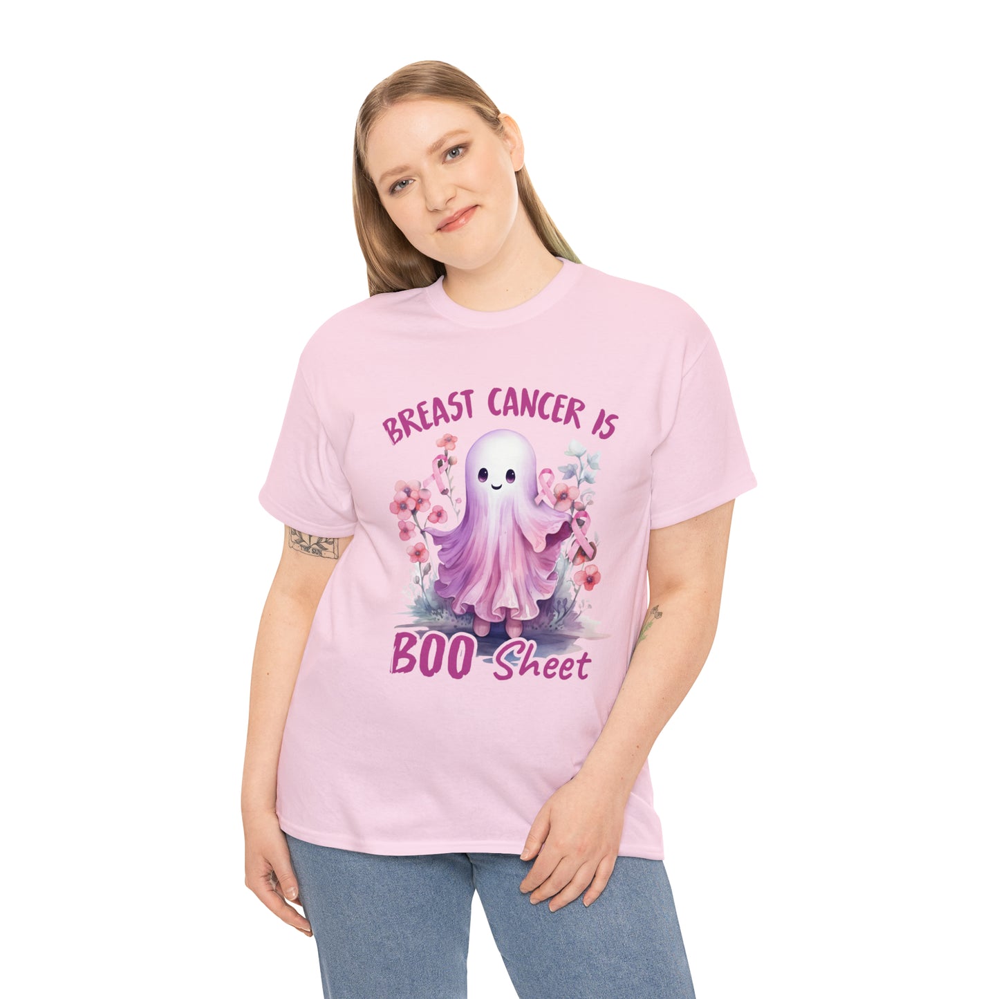 Breast Cancer Is Boo Sheet Halloween Short Sleeve Tee