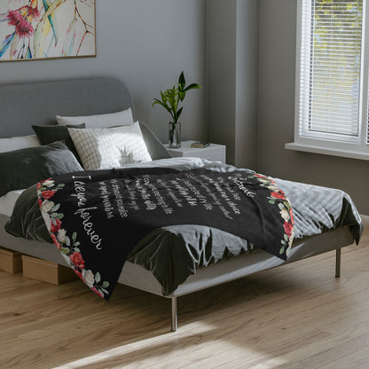 To My Soulmate Meeting You Was Fate Velveteen Blanket