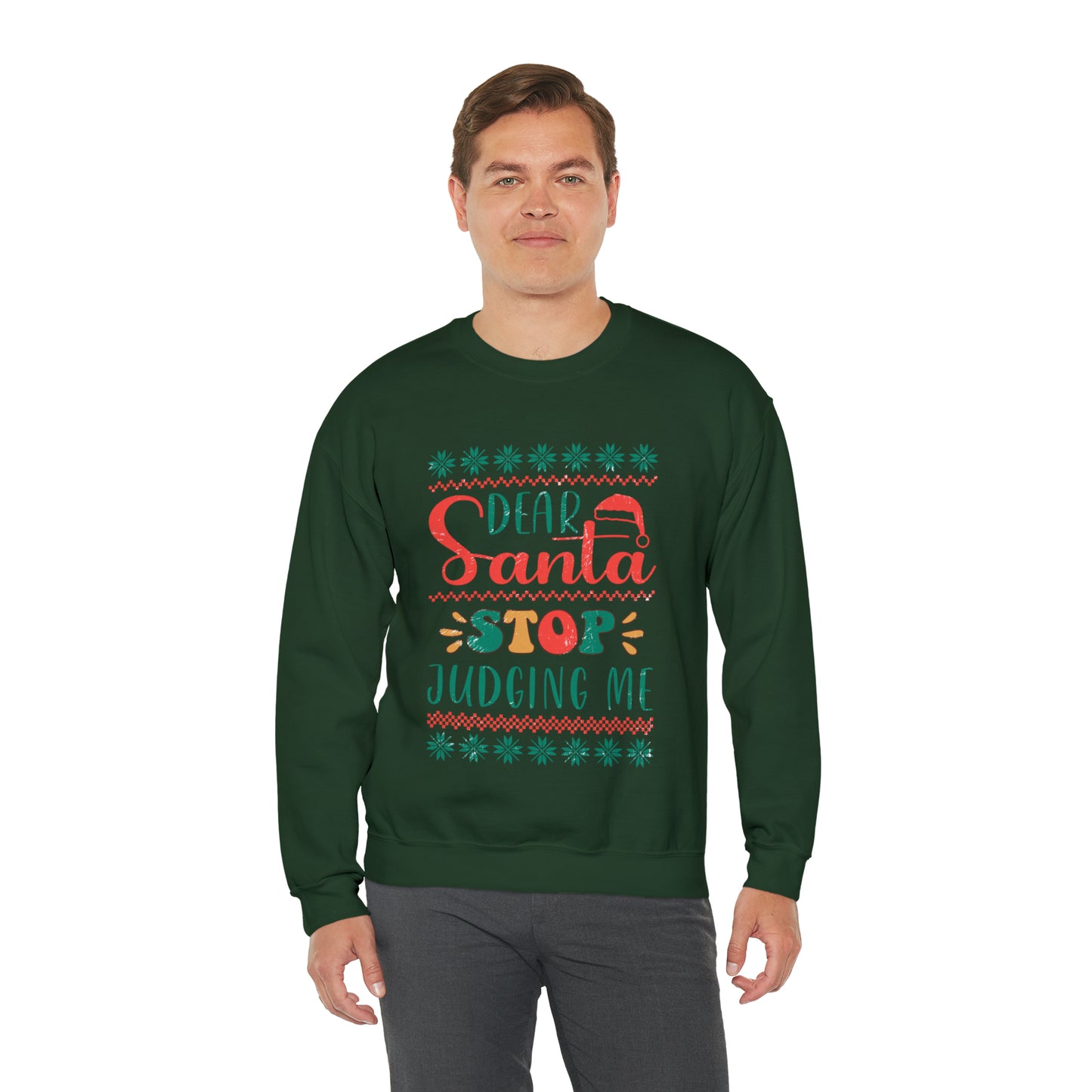 Santa Stop Judging Me Christmas Ugly Sweater Sweatshirt