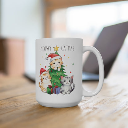 Meowy Catmas Mug 15oz