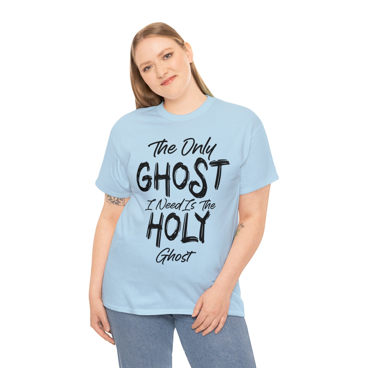 The Only Ghost I Need Is The Holy Ghost Christian Halloween Short Sleeve Tee