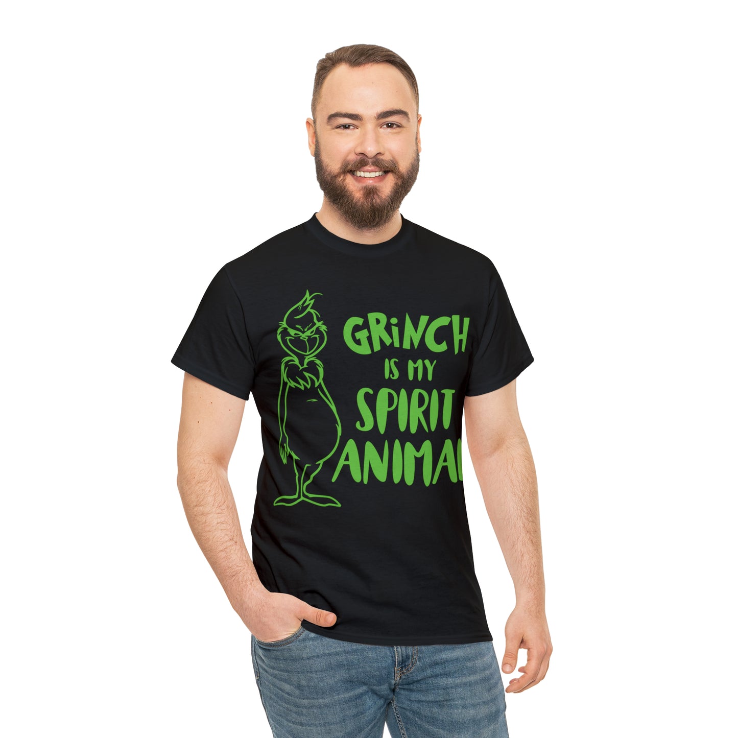 Grinch is My Spirit Animal Christmas Short Sleeve Tee