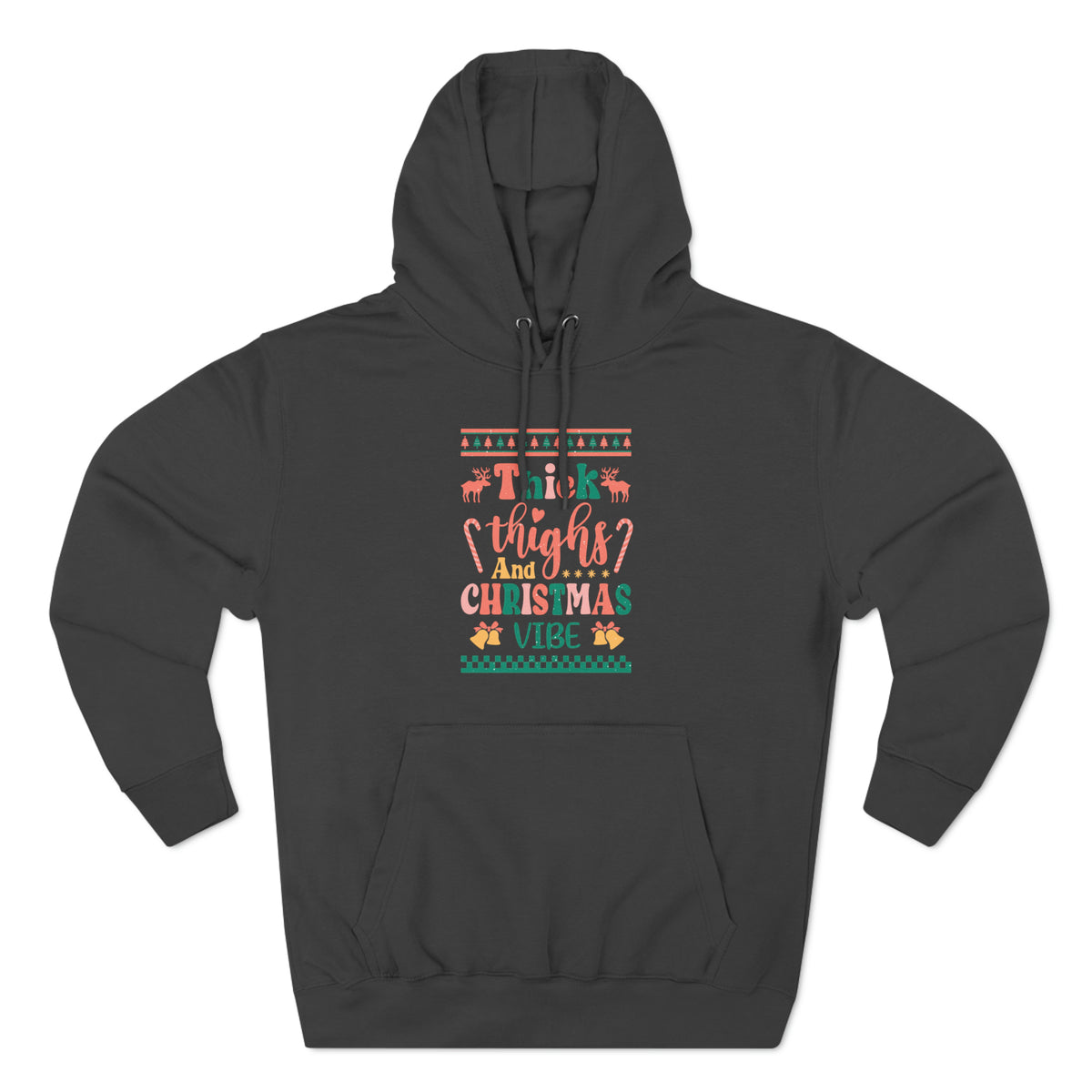 Thick Thighs And Christmas Vibe Ugly Sweater Pullover Hoodie
