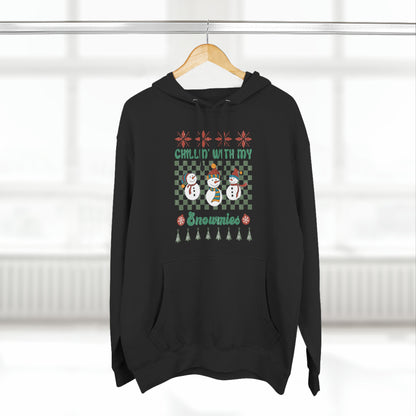 Chillin' With My Snowmies Snowmen Ugly Sweater Pullover Hoodie