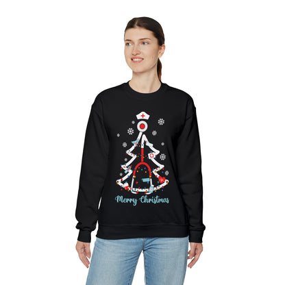 Merry Christmas Stethoscope Christmas Tree Medical Nurse Sweatshirt