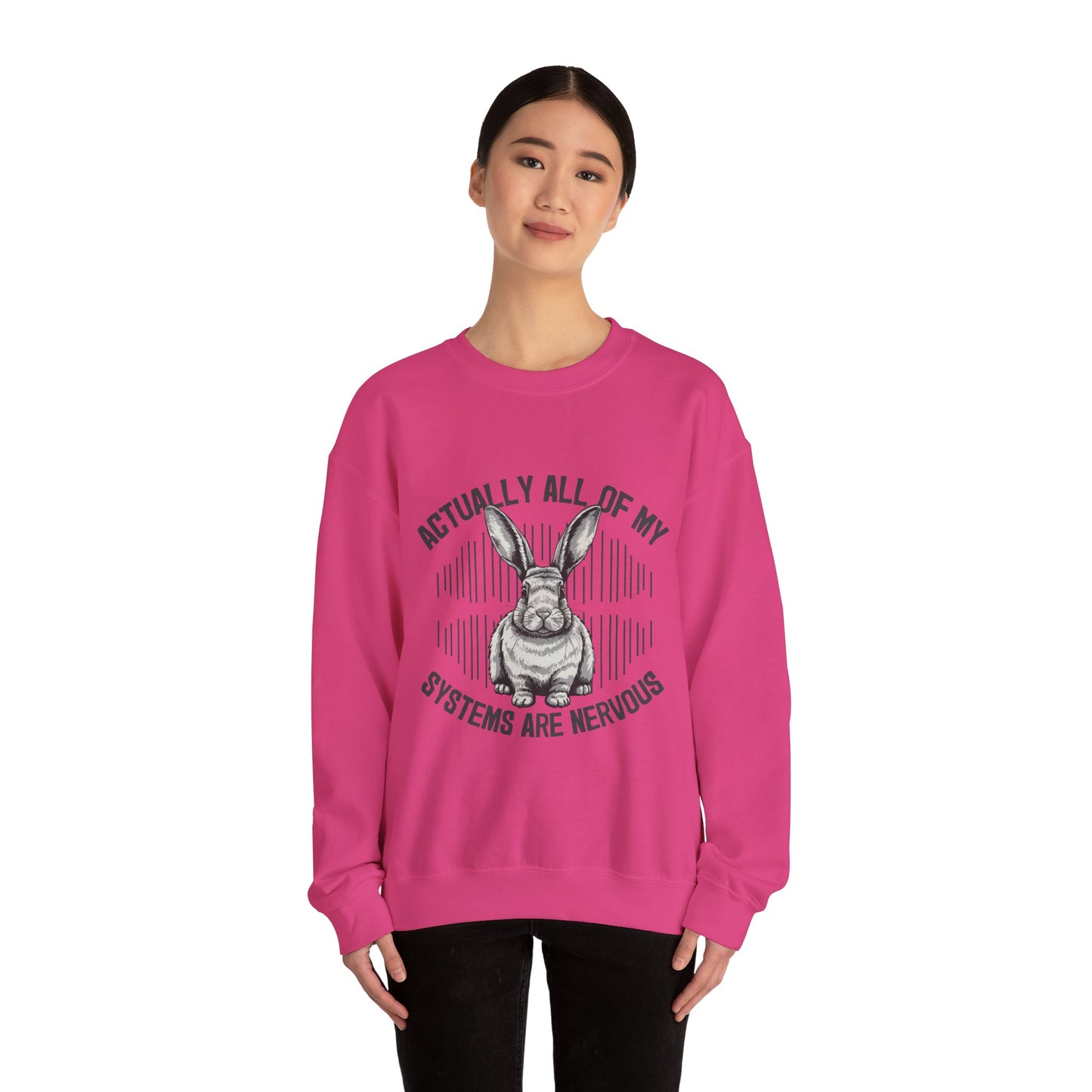 Actually All Of My Systems Are Nervous Rabbit Sweatshirt