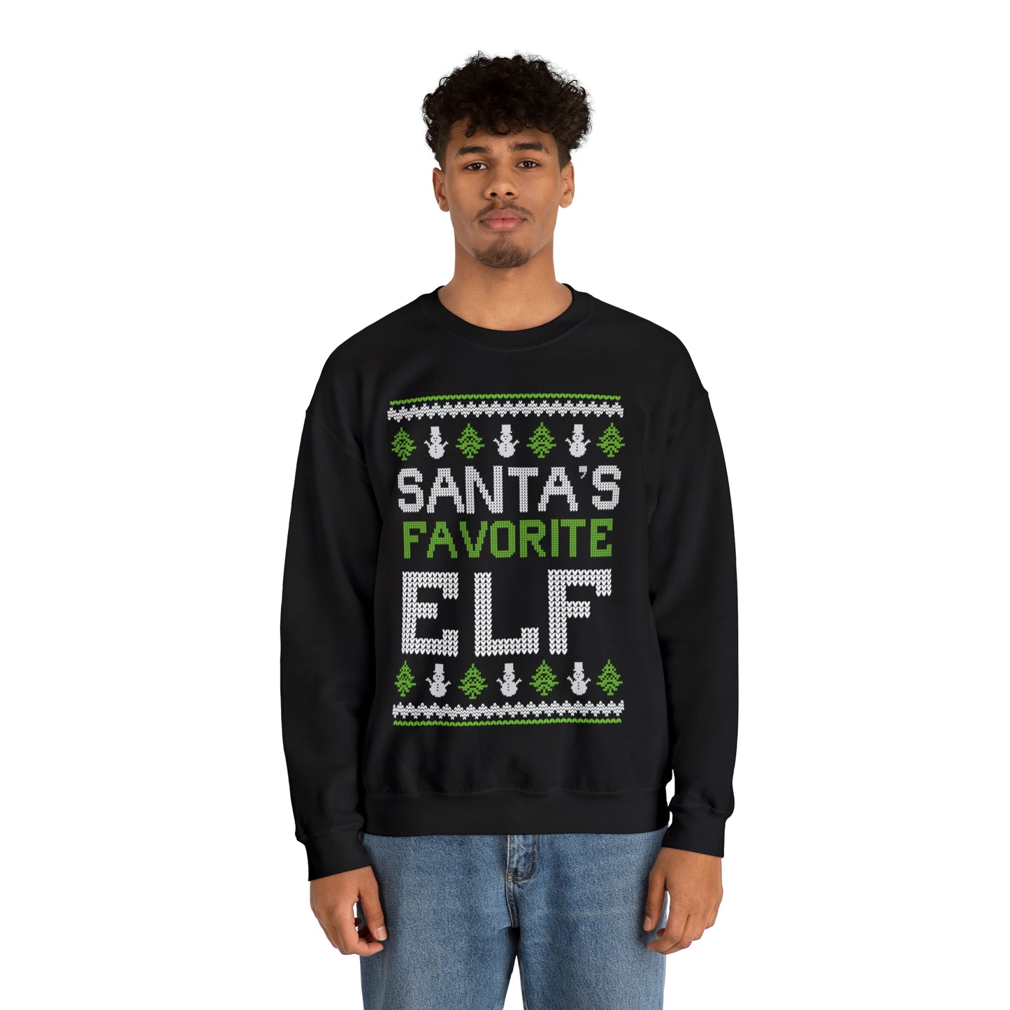 Santa's Favorite Elf Ugly Christmas Sweater Sweatshirt