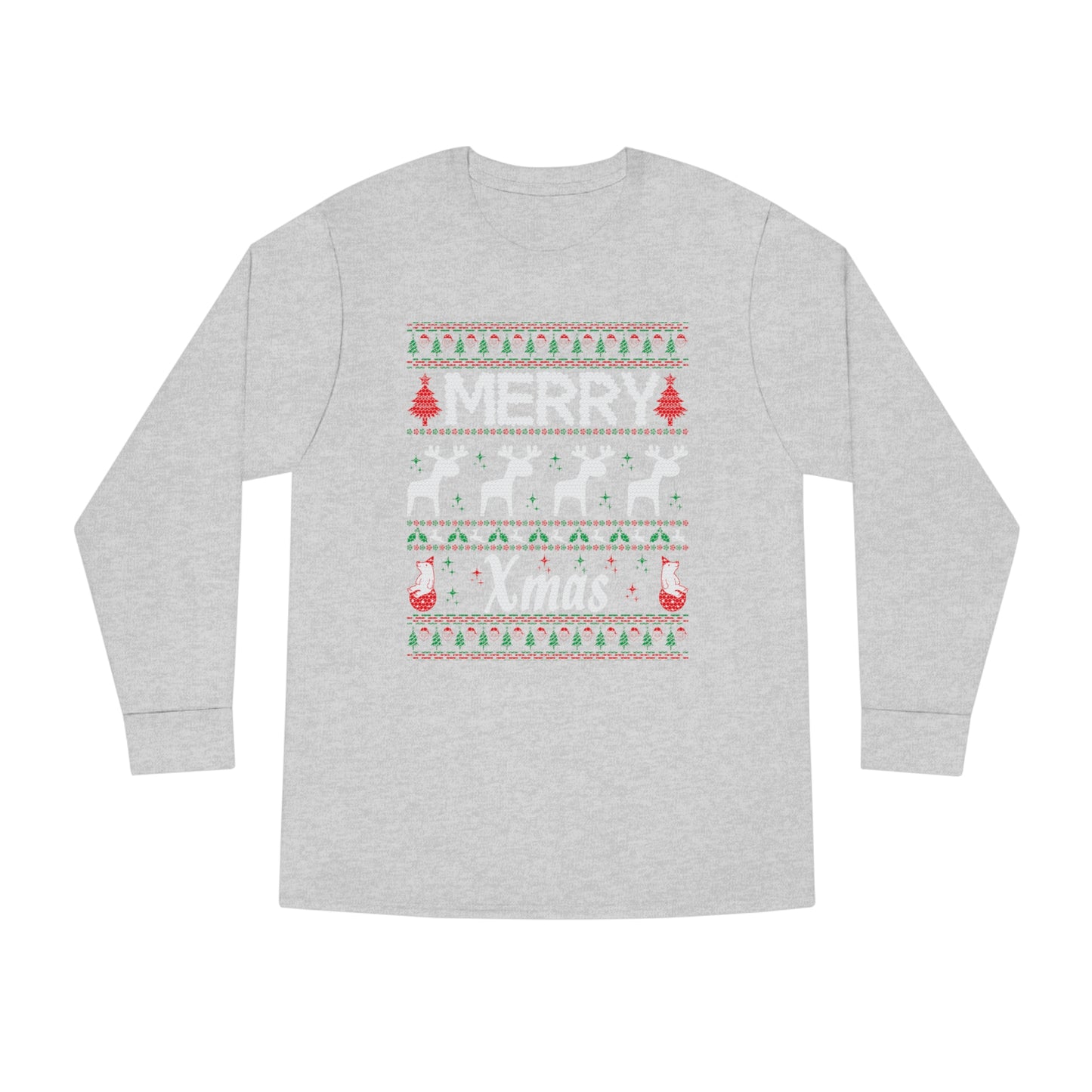 Merry Xmas Raindeers Christmas Ugly Sweater Long Sleeve T-shirt