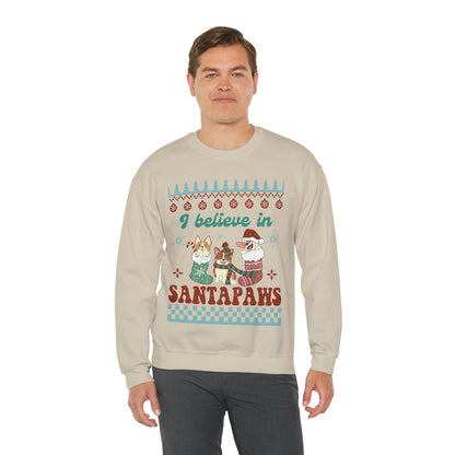 I Believe in Santa Paws Dog Ugly Christmas Sweater Sweatshirt