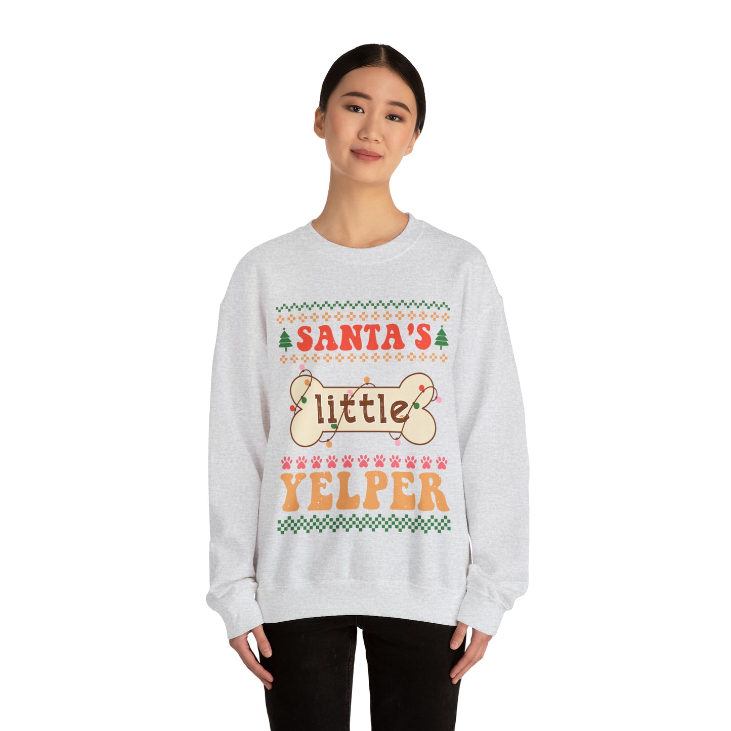 Santa's Little Yelper Christmas Ugly Sweater Sweatshirt