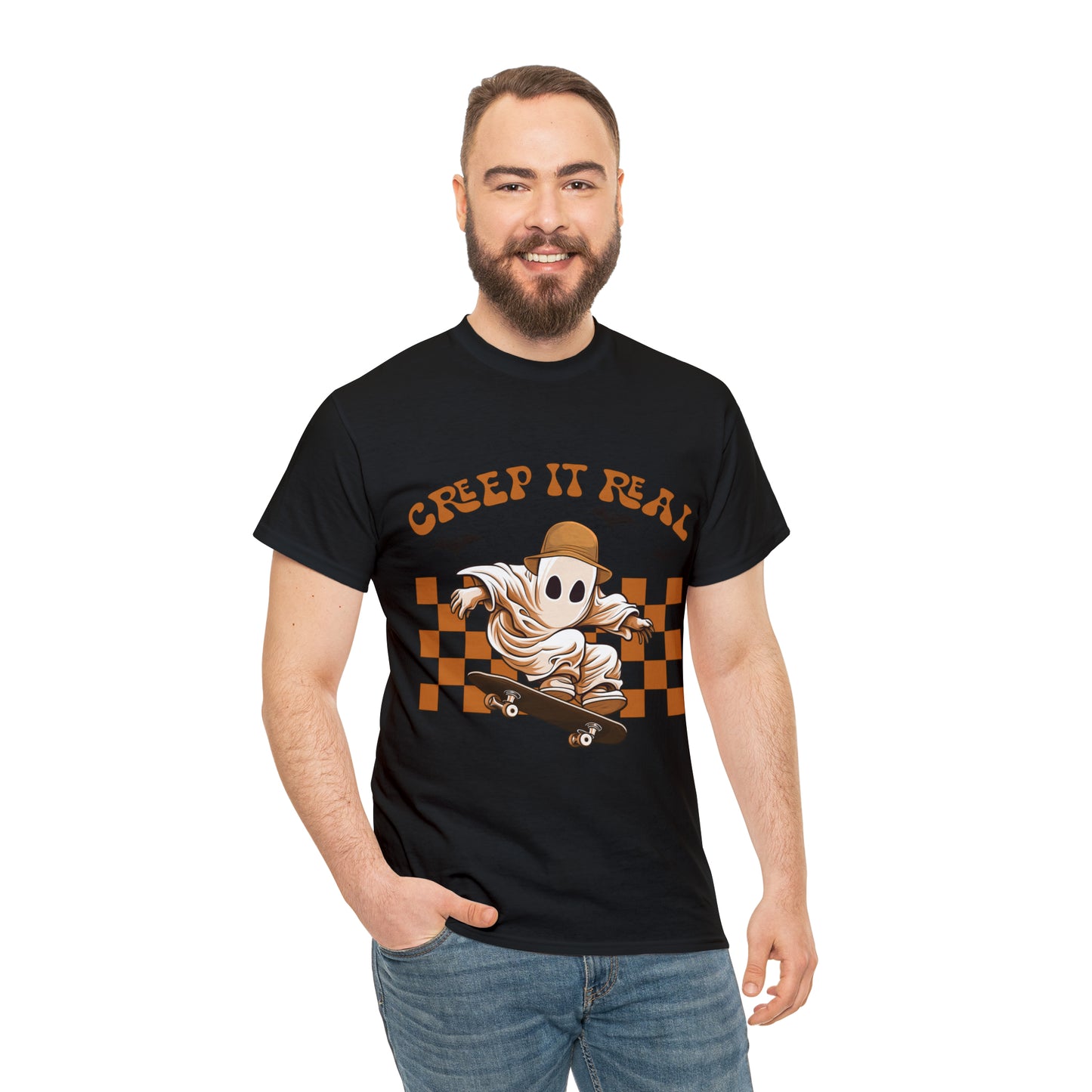 Creep It Real Ghost Halloween Short Sleeve Tee