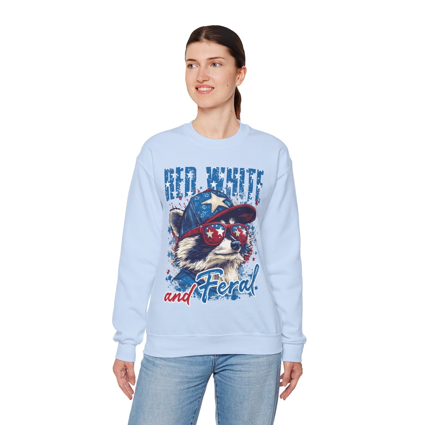 Red White And Feral Sweatshirt