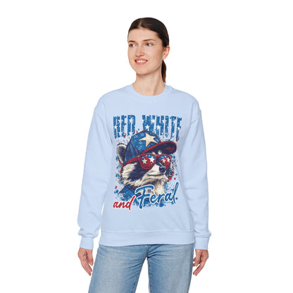 Red White And Feral Sweatshirt