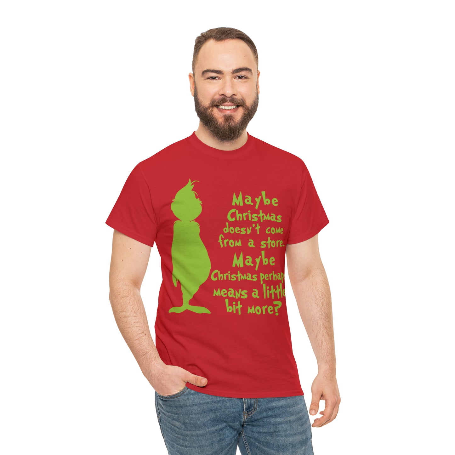 Maybe Christmas Doesn't Come From a Store Grinch Christmas Short Sleeve Tee