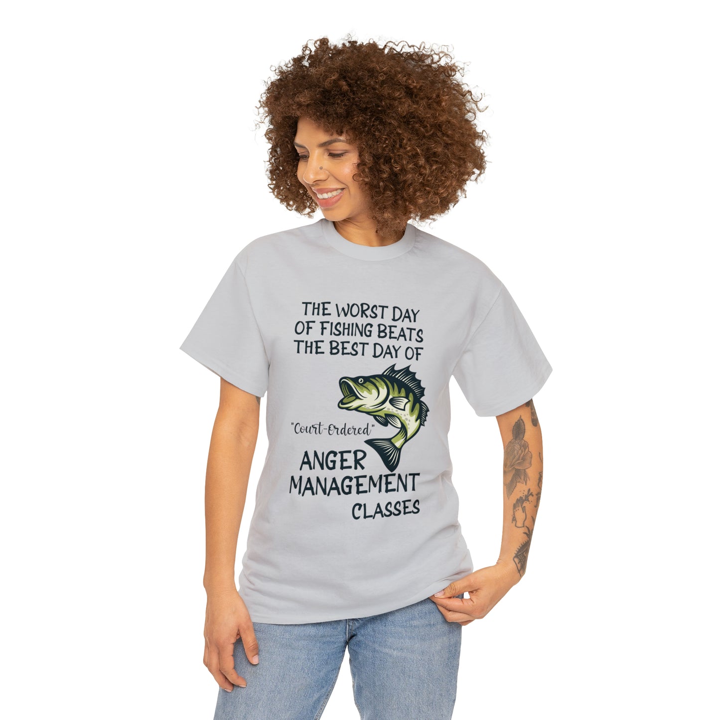 The Worst Day of Fishing Beats the Best Day of Anger Management Classes Short Sleeve Tee