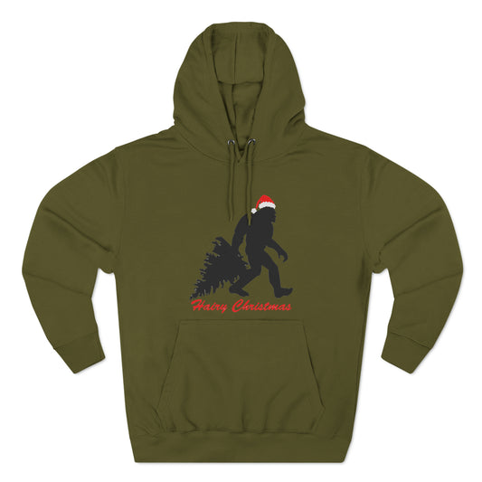 Sasquatch Big Foot Hairy Christmas Pullover Hoodie