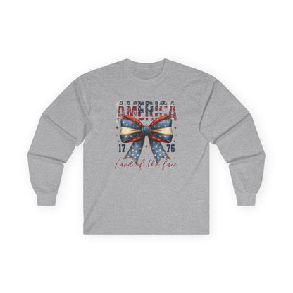 Coquette America Land of the Free Long Sleeve T-Shirt