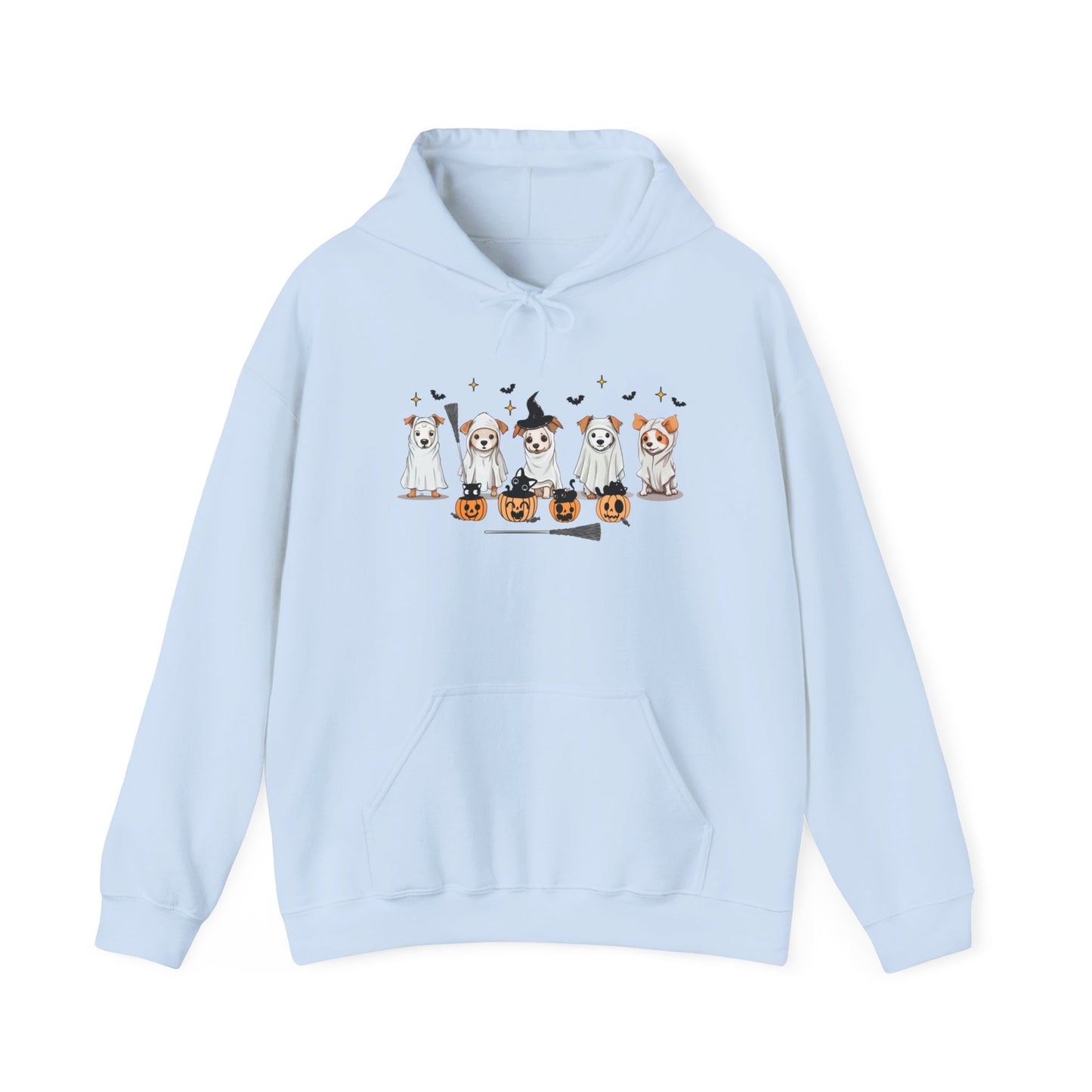 Puppy Ghosts Halloween Pullover Hoodie