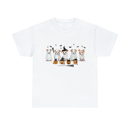 Puppy Ghosts Halloween Short Sleeve Tee