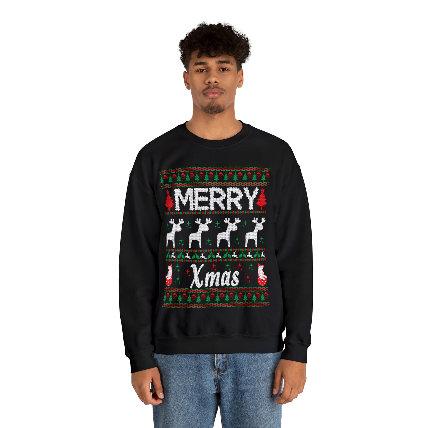 Merry Xmas Raindeers Christmas Ugly Sweater Sweatshirt