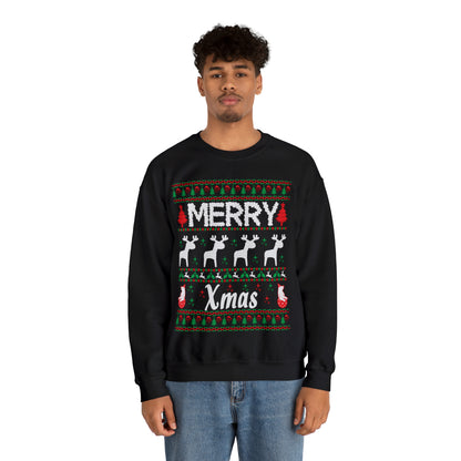 Merry Xmas Raindeers Christmas Ugly Sweater Sweatshirt