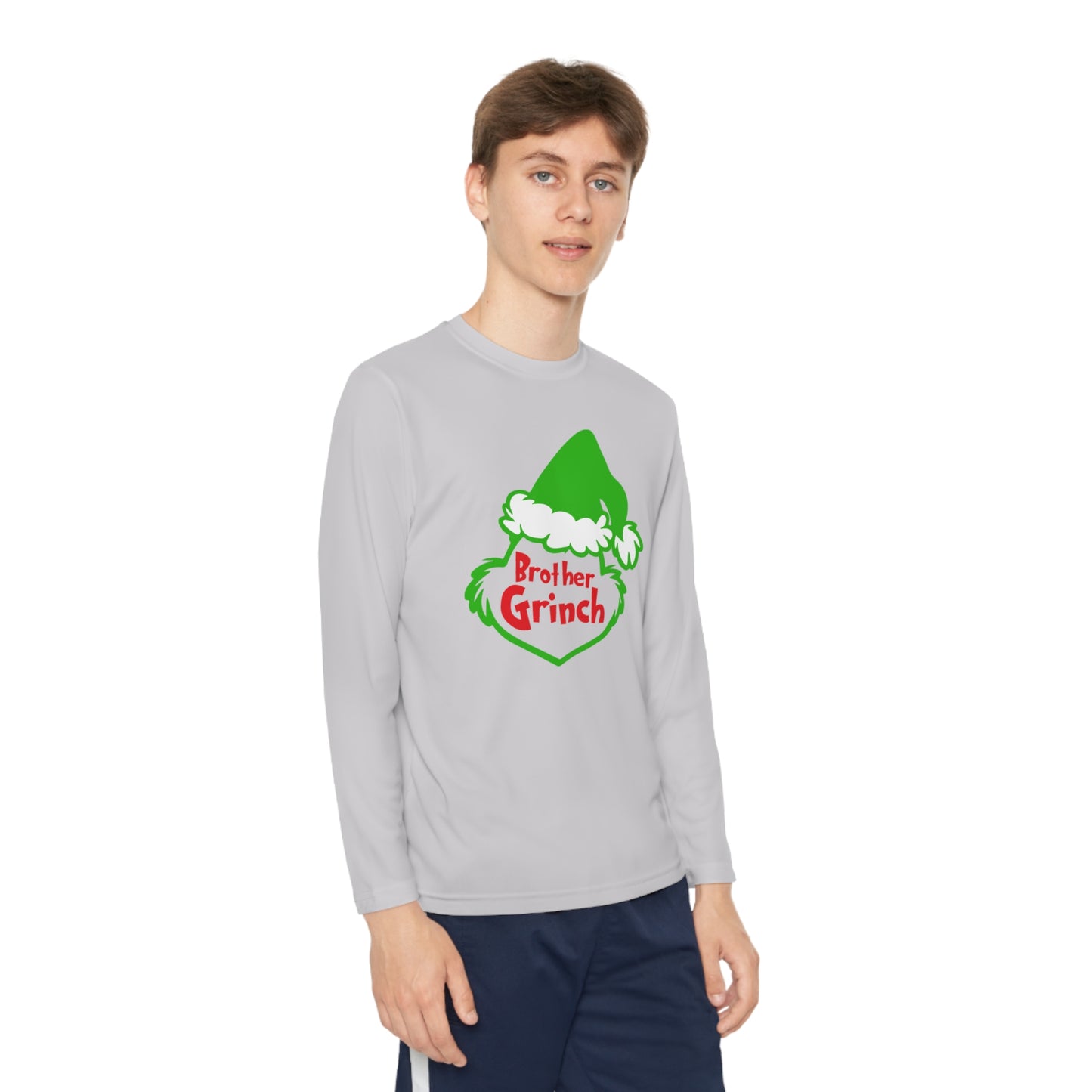 Brother Grinch Christmas Youth Long Sleeve Tee