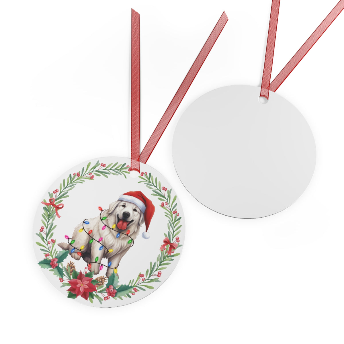 Great Pyrenees Dog in Lights Ornament