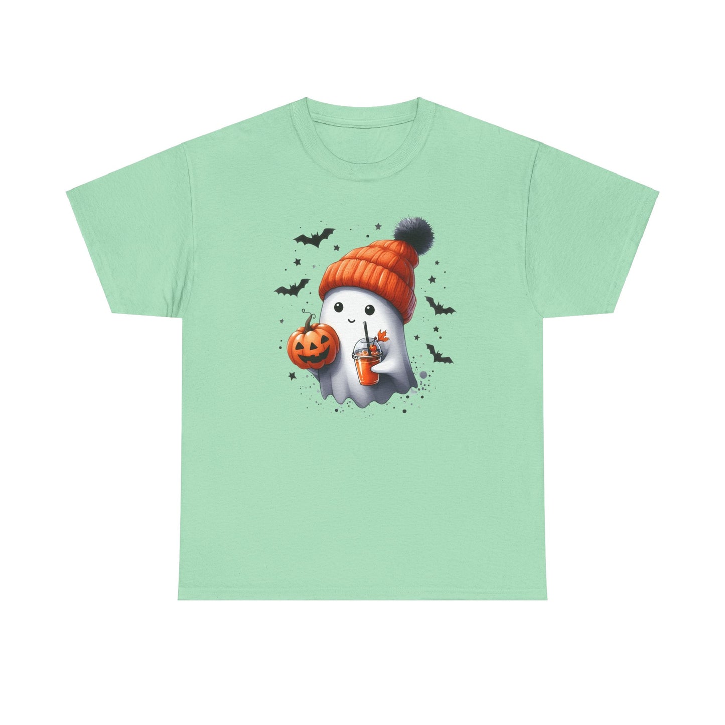 Cute Ghost Halloween Shirt Ghost With Hat Pumpkin Juice T-Shirt