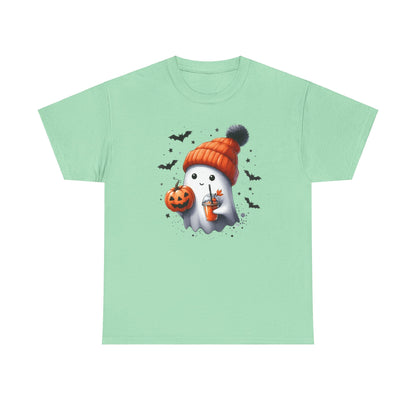 Cute Ghost Halloween Shirt Ghost With Hat Pumpkin Juice T-Shirt