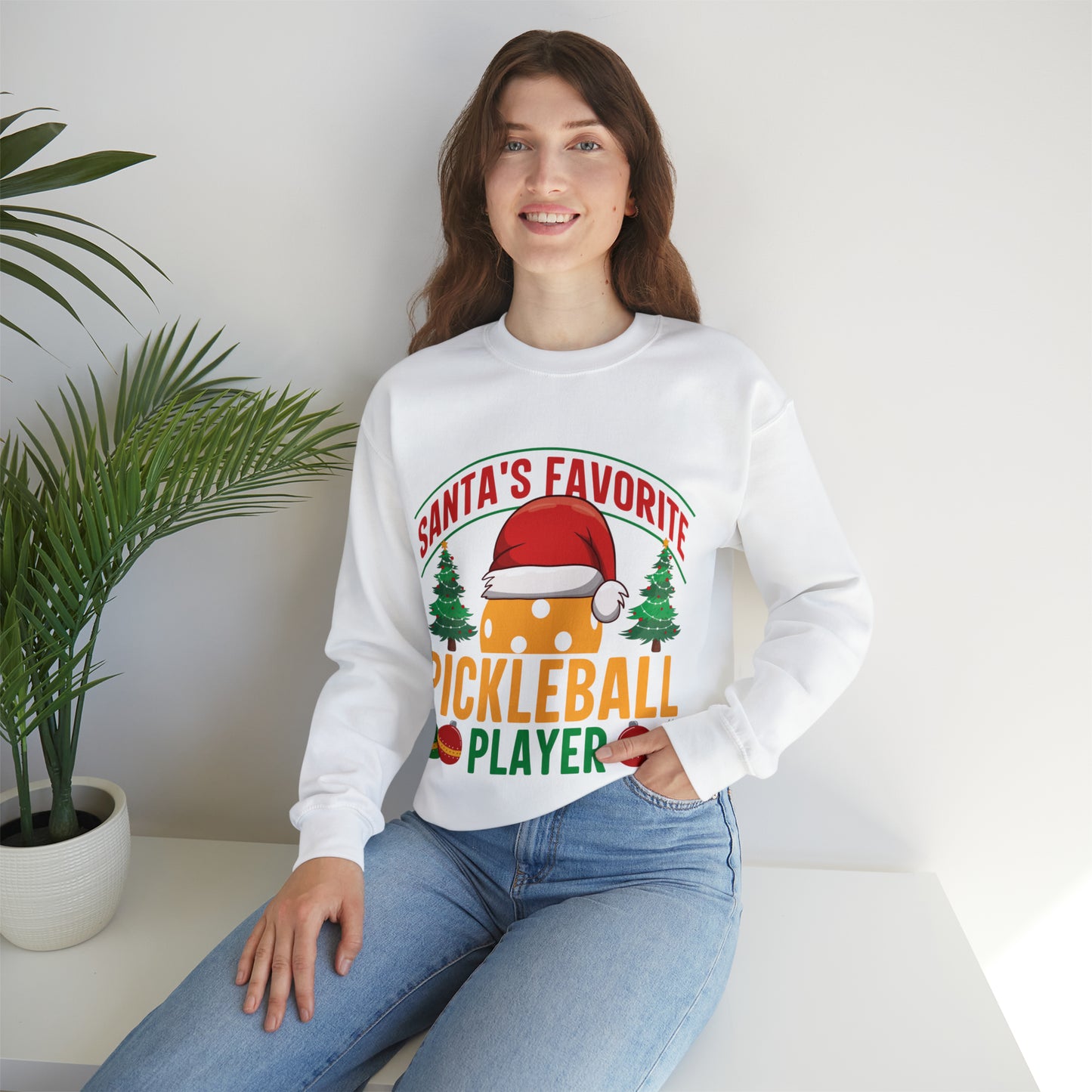 Santa's Favorite Pickleball Player Christmas Sweatshirt