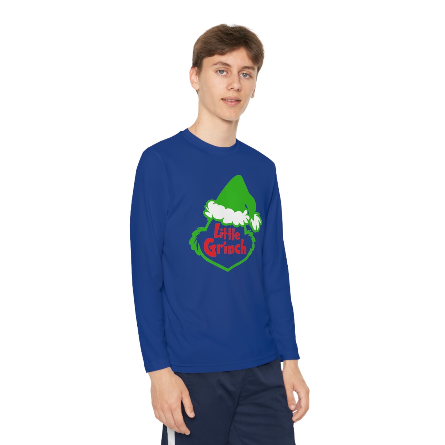 Little Grinch Christmas Youth Long Sleeve Tee