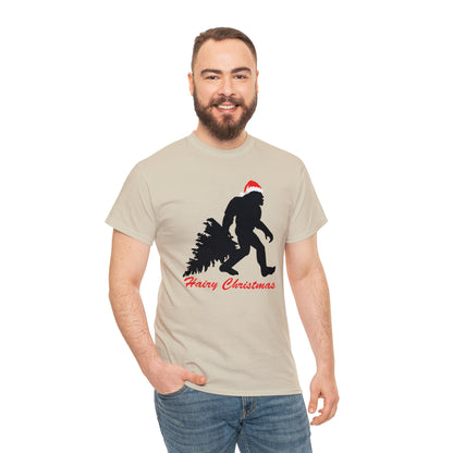 Sasquatch Big Foot Hairy Christmas Short Sleeve Tee