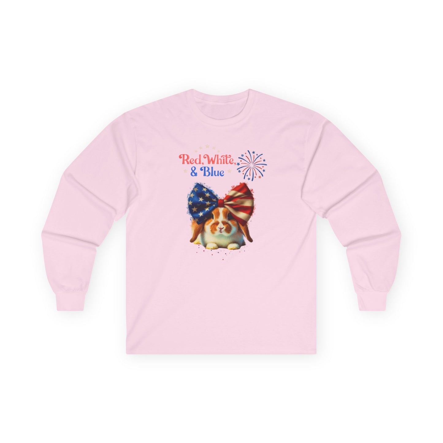 Red White And Blue Rabbit Long Sleeve T-Shirt