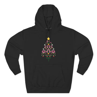 Flamingo Christmas Tree Christmas Pullover Hoodie