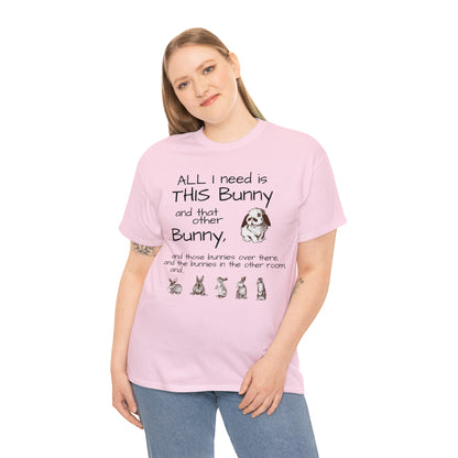 All The Bunnies Rabbit lover Unisex Heavy Cotton Tee