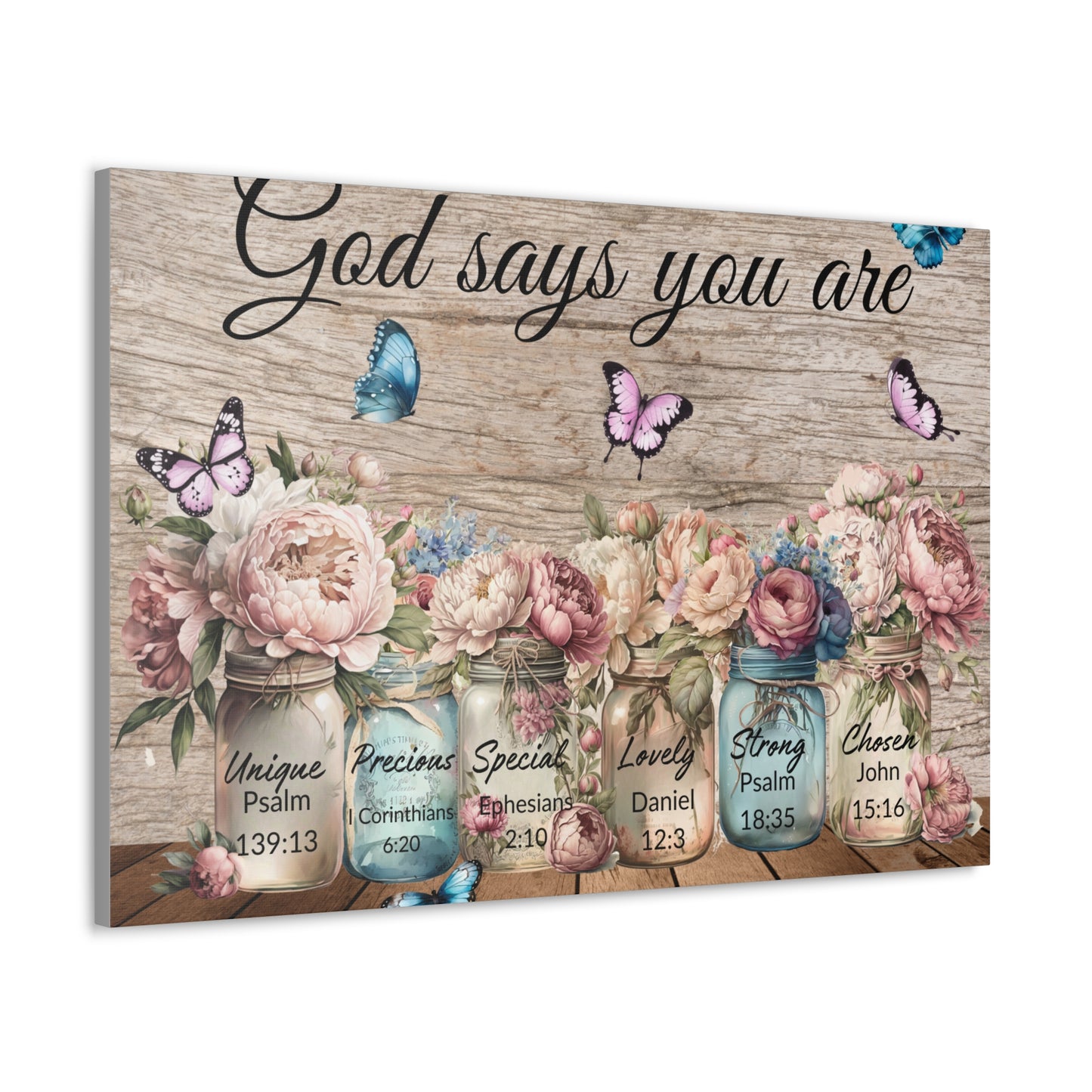 God Says You Are... Peonies Canvas