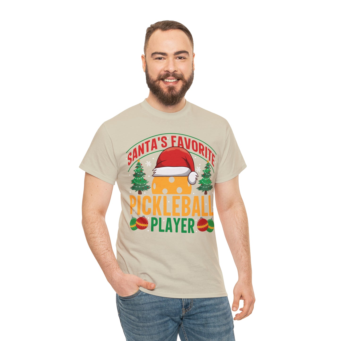 Santa's Favorite Pickleball Player Christmas Short Sleeve Tee