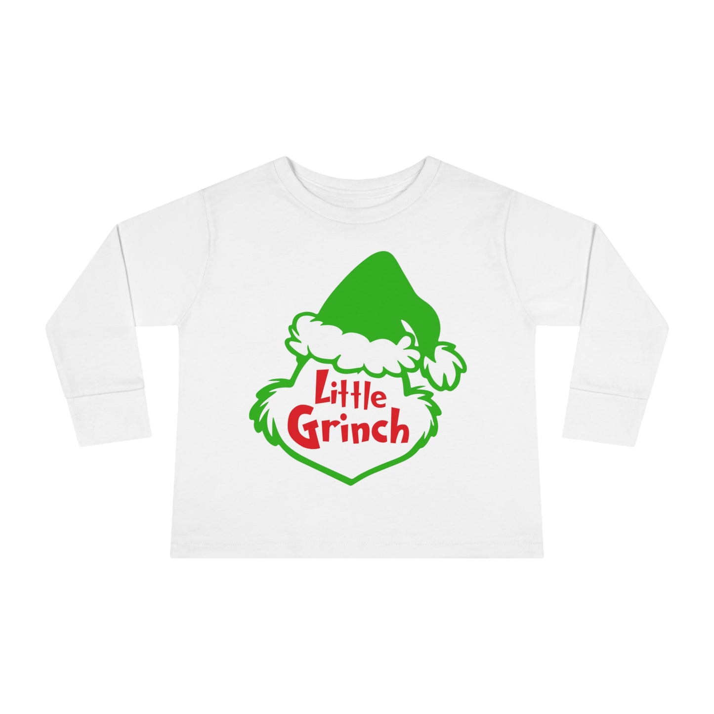 Little Grinch Christmas Toddler Long Sleeve Tee