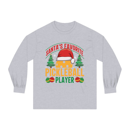 Santa's Favorite Pickleball Player Long Sleeve T-Shirt