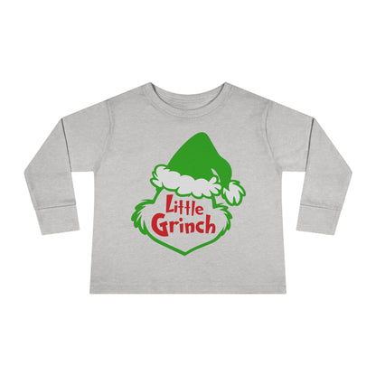Little Grinch Christmas Toddler Long Sleeve Tee