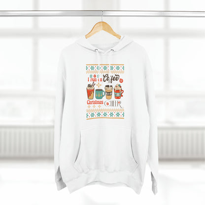 I Run On Coffee And Christmas Cheer Ugly Sweater Pullover Hoodie