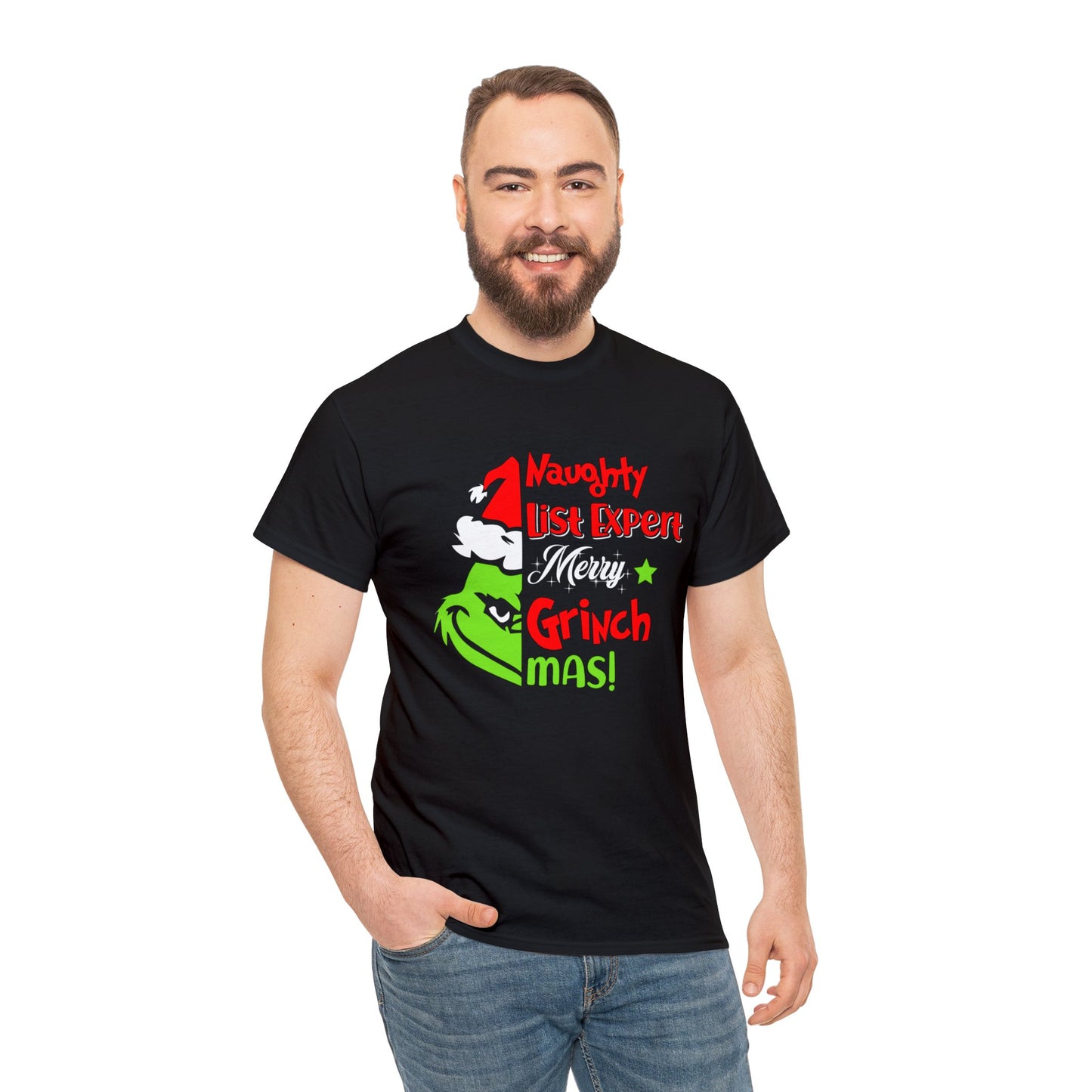 Naughty List Expert Grinch Christmas Short Sleeve Tee