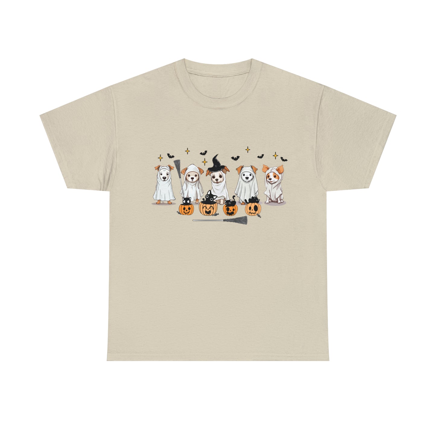 Puppy Ghosts Halloween Short Sleeve Tee