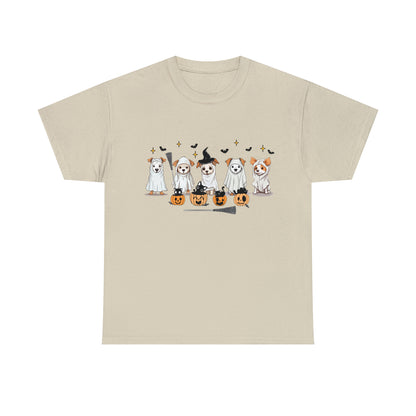 Puppy Ghosts Halloween Short Sleeve Tee